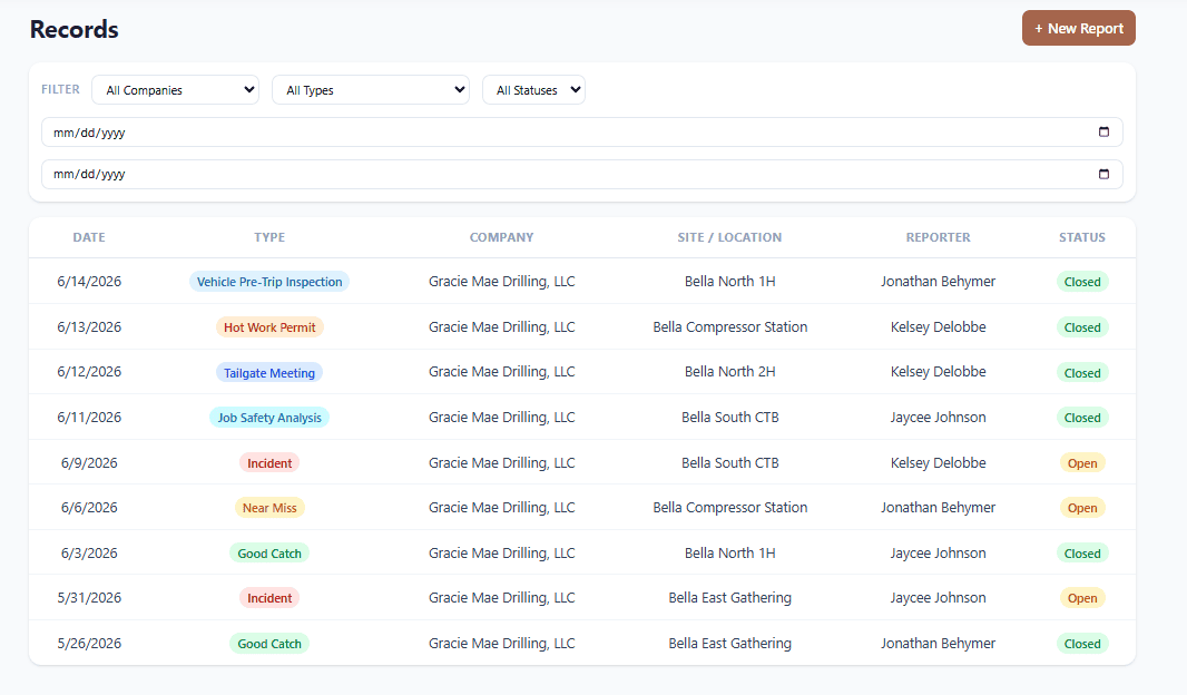 Records Screenshot